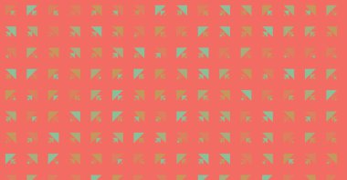 Soyut renkli yarım ton geometrik üretken sanat arka planı, vektör illüstrasyonu 