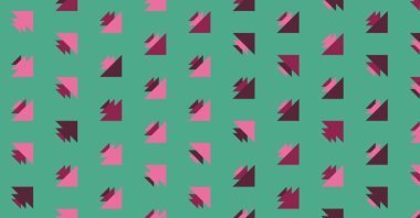 Soyut renkli yarım ton geometrik üretken sanat arka planı, vektör illüstrasyonu 