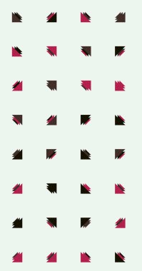 Soyut renkli yarım ton geometrik üretken sanat arka planı, vektör illüstrasyonu 