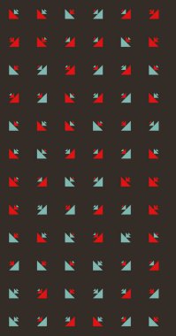 Soyut renkli yarım ton geometrik üretken sanat arka planı, vektör illüstrasyonu 