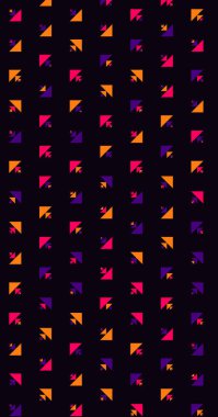 Soyut renkli yarım ton geometrik üretken sanat arka planı, vektör illüstrasyonu 