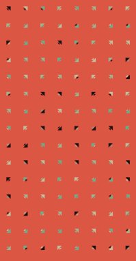 Soyut renkli yarım ton geometrik üretken sanat arka planı, vektör illüstrasyonu 