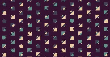 Soyut renkli yarım ton geometrik üretken sanat arka planı, vektör illüstrasyonu 