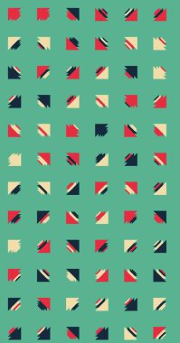 Soyut renkli yarım ton geometrik üretken sanat arka planı, vektör illüstrasyonu 