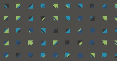 Soyut renkli yarım ton geometrik üretken sanat arka planı, vektör illüstrasyonu 