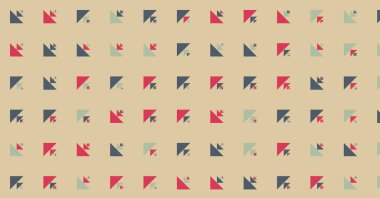 Soyut renkli yarım ton geometrik üretken sanat arka planı, vektör illüstrasyonu 