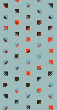 Soyut renkli yarım ton geometrik üretken sanat arka planı, vektör illüstrasyonu 