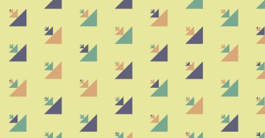 Soyut renkli yarım ton geometrik üretken sanat arka planı, vektör illüstrasyonu 