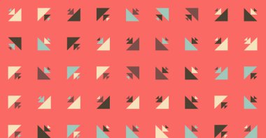 Soyut renkli yarım ton geometrik üretken sanat arka planı, vektör illüstrasyonu 