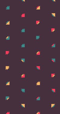 Soyut renkli yarım ton geometrik üretken sanat arka planı, vektör illüstrasyonu 