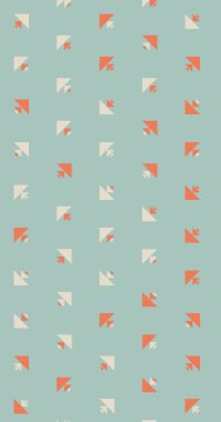 Soyut renkli yarım ton geometrik üretken sanat arka planı, vektör illüstrasyonu 