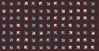 Soyut renkli yarım ton geometrik üretken sanat arka planı, vektör illüstrasyonu 