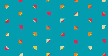 Soyut renkli yarım ton geometrik üretken sanat arka planı, vektör illüstrasyonu 