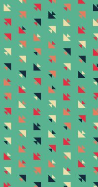 Soyut renkli yarım ton geometrik üretken sanat arka planı, vektör illüstrasyonu 