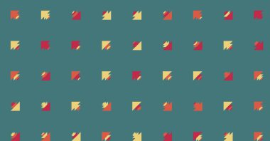 Soyut renkli yarım ton geometrik üretken sanat arka planı, vektör illüstrasyonu 