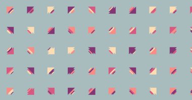 Soyut renkli yarım ton geometrik üretken sanat arka planı, vektör illüstrasyonu 