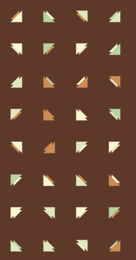 Soyut renkli yarım ton geometrik üretken sanat arka planı, vektör illüstrasyonu 