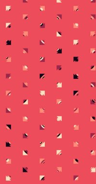 Soyut renkli yarım ton geometrik üretken sanat arka planı, vektör illüstrasyonu 