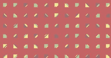 Soyut renkli yarım ton geometrik üretken sanat arka planı, vektör illüstrasyonu 