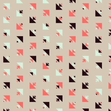 Soyut renkli yarım ton geometrik üretken sanat arka planı, vektör illüstrasyonu 