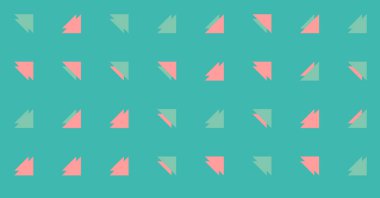 Soyut renkli yarım ton geometrik üretken sanat arka planı, vektör illüstrasyonu 