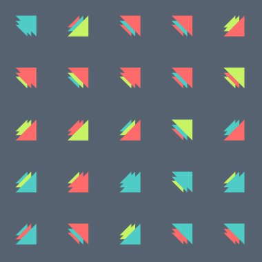 Soyut renkli yarım ton geometrik üretken sanat arka planı, vektör illüstrasyonu 