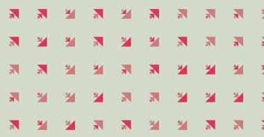 Soyut renkli yarım ton geometrik üretken sanat arka planı, vektör illüstrasyonu 