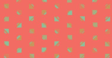 Soyut renkli yarım ton geometrik üretken sanat arka planı, vektör illüstrasyonu 