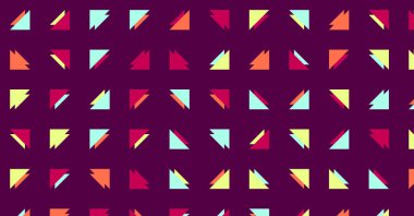 Soyut renkli yarım ton geometrik üretken sanat arka planı, vektör illüstrasyonu 