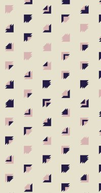 Çoklu üçgenden yapılmış ok şekilli dikey vektör şablonu. Düz arkaplan ile üretken sanat 