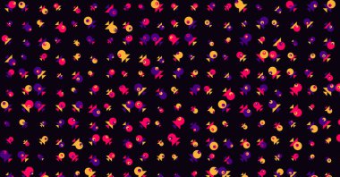 soyut renkli yarım tonlu noktalar üretken sanat arkaplan çizimleri