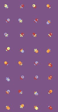 Soyut Renk Yarım Tonlama Noktaları, Üretken sanat arkaplanı çizimi