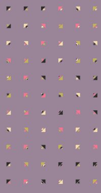 Çoklu üçgenden yapılmış ok şekilli dikey vektör şablonu. Düz arkaplan ile üretken sanat 