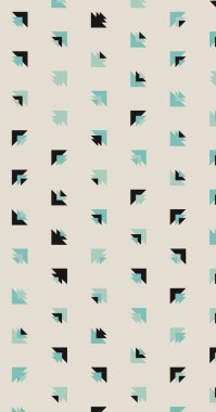 Çoklu üçgenden yapılmış ok şekilli dikey vektör şablonu. Düz arkaplan ile üretken sanat  