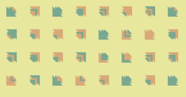 Çoklu üçgenden yapılmış ok şekilli yatay vektör şablonu. Düz arkaplan ile üretken sanat 