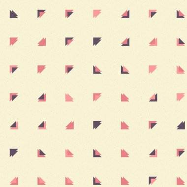 Renkli üçgenlerden oluşan rastgele soyut yerli görünümlü figürler. Sade arkaplanda duvar kağıdı ya da tekstil şablonu 