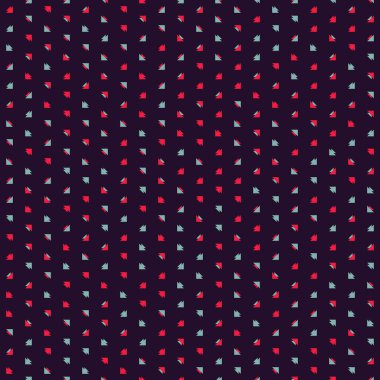 Kare vektör şablonu ve birden fazla üçgenden yapılmış ok figürleri. Düz arkaplan ile üretken sanat  