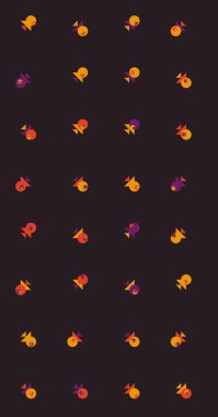 Soyut Renk Yarım Tonlama Noktaları, Üretken sanat arkaplanı çizimi