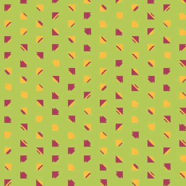 Kare vektör şablonu ve birden fazla üçgenden yapılmış ok figürleri. Düz arkaplan ile üretken sanat 