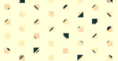 Çoklu üçgenden yapılmış ok şekilli yatay vektör şablonu. Düz arkaplan ile üretken sanat 