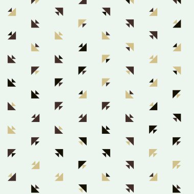 Kare vektör şablonu ve birden fazla üçgenden yapılmış ok figürleri. Düz arkaplan ile üretken sanat 