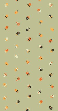 Soyut Renk Yarım Tonlama Noktaları, Üretken sanat arkaplanı çizimi