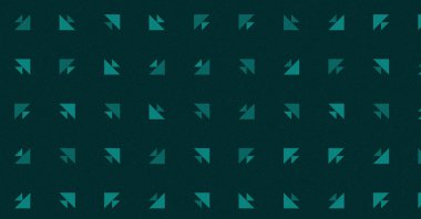 Renkli üçgenlerden yapılmış yerli görünümlü şekillerin vektör şablonu. Basit arkaplanı olan üretken sanat  