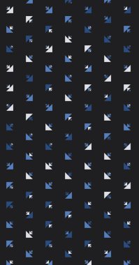 Çoklu üçgenden yapılmış ok şekilli dikey vektör şablonu. Düz arkaplan ile üretken sanat 