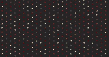 Çoklu üçgenden yapılmış ok şekilli yatay vektör şablonu. Düz arkaplan ile üretken sanat 