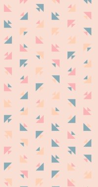 Çoklu üçgenden yapılmış ok şekilli dikey vektör şablonu. Düz arkaplan ile üretken sanat 