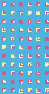 Çoklu üçgenden yapılmış ok şekilli dikey vektör şablonu. Düz arkaplan ile üretken sanat 