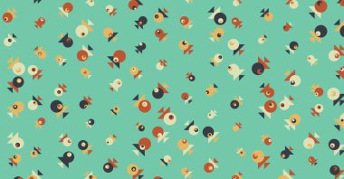 soyut renkli yarım tonlu noktalar üretken sanat arkaplan çizimleri