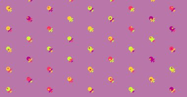 Soyut Renkli Yarım Tonlu Noktalar, Üretken sanat arkaplan çizimi