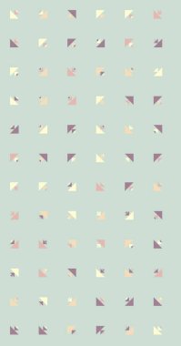 Çoklu üçgenden yapılmış ok şekilli dikey vektör şablonu. Düz arkaplan ile üretken sanat 